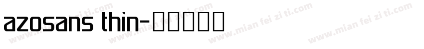 azosans thin字体转换